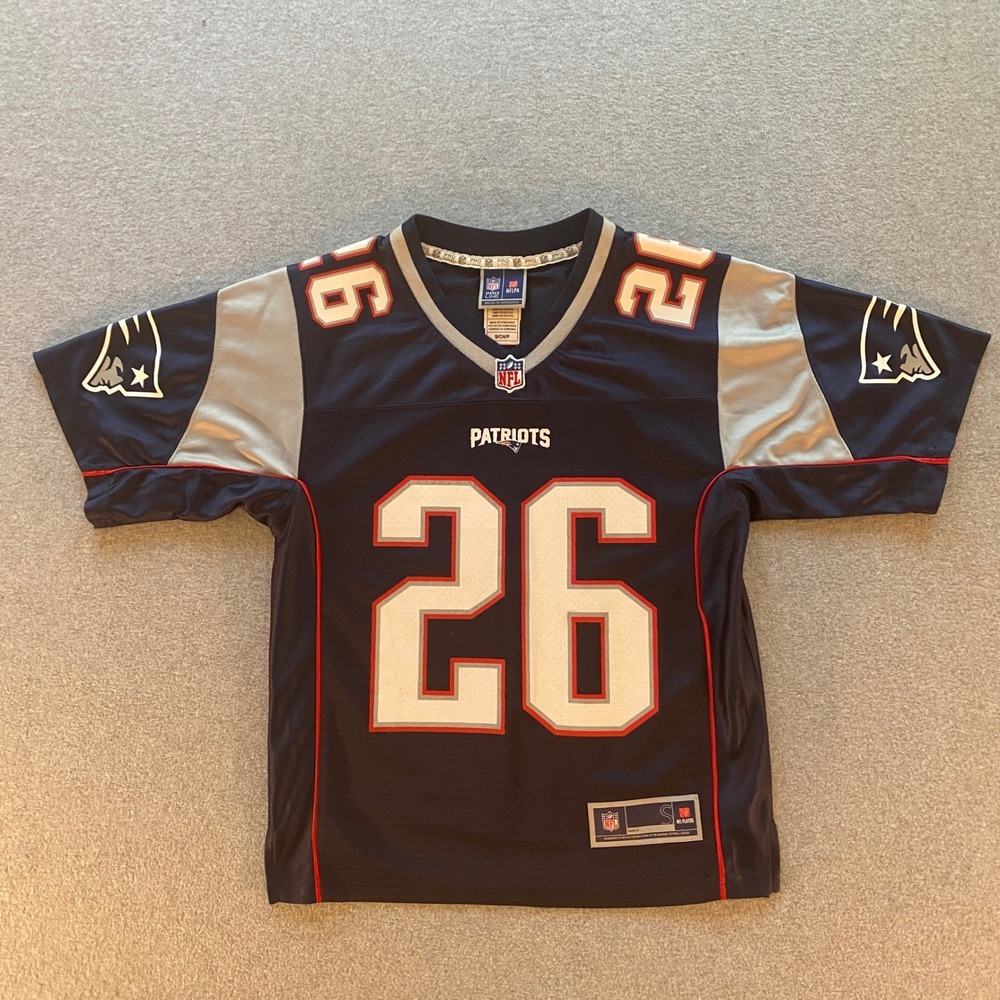 NFL Pro Line New England Patriots Sony Michel 26 Jersey Navy Blue Youth Small